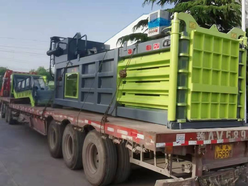 華鄭200型上提門智能液壓打包機發往許昌禹州